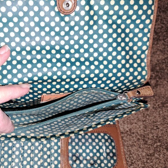 Fossil Key-Per Coated Canvas Wallet with Orange Fruit and Floral Pattern - Picture 7 of 8